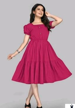 Fancify Trendy Graceful Ravishing Demanding Attractive Partywear Stylish  Solid Wine Rayon A-Line Elastic fit and