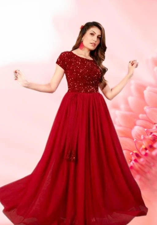 Discover 164+ red colour gown dress
