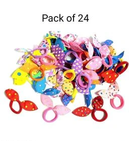  24 Pcs Children Hair Ties Rubber Bands Cute Toddler Rabbit Ear  Hair