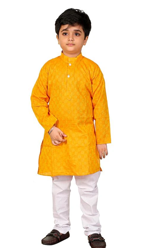 Checkout this latest Kurta Sets
Product Name: *Modern Elegant Kids Boys Kurta Sets*
Top Fabric: Cotton
Bottom Fabric: Cotton
Sleeve Length: Long Sleeves
Bottom Type: pyjamas
Net Quantity (N): 1
Make your boy look like prince by buying him this Kurta Pajama set from Vesh. Made from fine quality Cotton fabric, this boys ethnic wear set comprises Kurta & pajama set. The kurta has nehru collar that makes your boy look all the more stylish and give him perfect traditional look. The fit is regular for boys and comfortable for kids. This boys ethnic dress is ideal for the special parties, functions, festival, wedding and other occasion. Club it with a pair of mojaris for perfect traditional look.
Sizes: 
2-3 Years (Chest Size: 24 in, Top Bust Size: 24 in, Top Length Size: 20 in, Bottom Waist Size: 22 in, Bottom Length Size: 20 in) 
3-4 Years (Chest Size: 25 in, Top Bust Size: 25 in, Top Length Size: 22 in, Bottom Waist Size: 22 in, Bottom Length Size: 21 in) 
4-5 Years (Chest Size: 26 in, Top Bust Size: 26 in, Top Length Size: 24 in, Bottom Waist Size: 22 in, Bottom Length Size: 22 in) 
5-6 Years (Chest Size: 27 in, Top Bust Size: 27 in, Top Length Size: 26 in, Bottom Waist Size: 23 in, Bottom Length Size: 23 in) 
6-7 Years (Chest Size: 28 in, Top Bust Size: 28 in, Top Length Size: 28 in, Bottom Waist Size: 24 in, Bottom Length Size: 24 in) 
7-8 Years (Chest Size: 30 in, Top Bust Size: 30 in, Top Length Size: 30 in, Bottom Waist Size: 26 in, Bottom Length Size: 26 in) 
Country of Origin: India
Easy Returns Available In Case Of Any Issue


SKU: VEPK031D
Supplier Name: sakshi.creations

Code: 703-28174136-999

Catalog Name: Tinkle Elegant Kids Boys Kurta Sets
CatalogID_6648728
M10-C32-SC1170