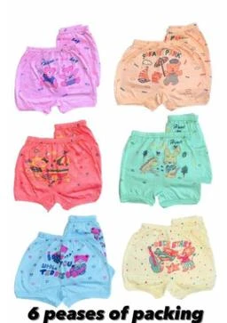 Club Junior Kids Bloomer Pure Cotton Printed Multi-Coloured Bloomer Panties  for Girls (Pack of 3)