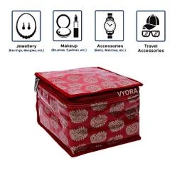 VYORA Set of 2 Makeup Pouch / Cosmetic Organizer / Combo Pouch / Transparent  Pouch Toiletry Storage bag Travel