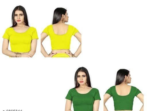 Checkout this latest Blouses
Product Name: *Fancy Shimmer Lycra Women's Blouse*
Fabric: Shimmer Lycra
Sleeves: Sleeves Are Included
Size: L - 38 in XL - 40 in XXL - 42 in 
Length: Up To 18 in
Colour: Blouse 1 - Yellow  Blouse 2 - Green
Type: Stitched
Description: It Has 2 Piece Of Women's Blouse
Pattern: Solid
Country of Origin: India
Easy Returns Available In Case Of Any Issue


SKU: 110_LIGHT_YELLOW_GREEN
Supplier Name: Womens store

Code: 773-2825344-4401

Catalog Name: Free Mask Trendy Fancy Shimmer Lycra Women's Blouses Vol 6
CatalogID_383571
M03-C06-SC1391
