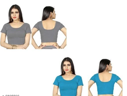 Checkout this latest Blouses
Product Name: *Fancy Shimmer Lycra Women's Blouse (Pack of 2)*
Fabric: Shimmer Lycra
Sleeves: Sleeves Are Included
Size: L - 40 in XL - 42 in XXL - 44 in 
Length: Up To 18 in
Colour: Blouse 1 - Grey Blouse 2 - Firozi
Type: Stitched
Description: It Has 2 Piece Of Women's Blouse
Pattern: Solid
Country of Origin: India
Easy Returns Available In Case Of Any Issue


SKU: 110_GREY_FIROZI
Supplier Name: Womens store

Code: 163-2825502-099

Catalog Name: Free Mask Trendy Fancy Shimmer Lycra Women's Readymade Blouse Vol 7
CatalogID_383586
M03-C06-SC1007