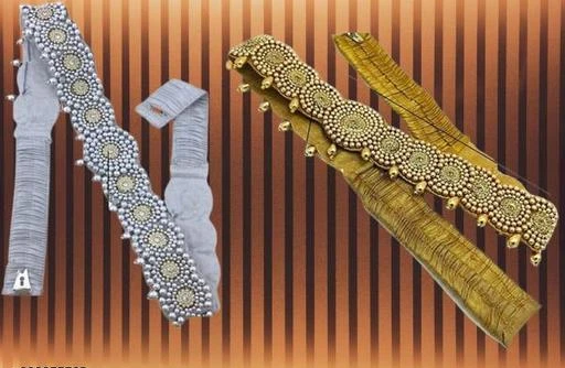 Silver Waist Belt for Saree - Handcrafted Golden Waist Belt