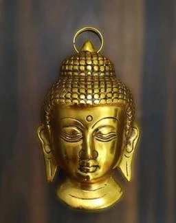  Attractive Lord Buddha Face Wall Hanging With Gold Plated Buddha  Wall