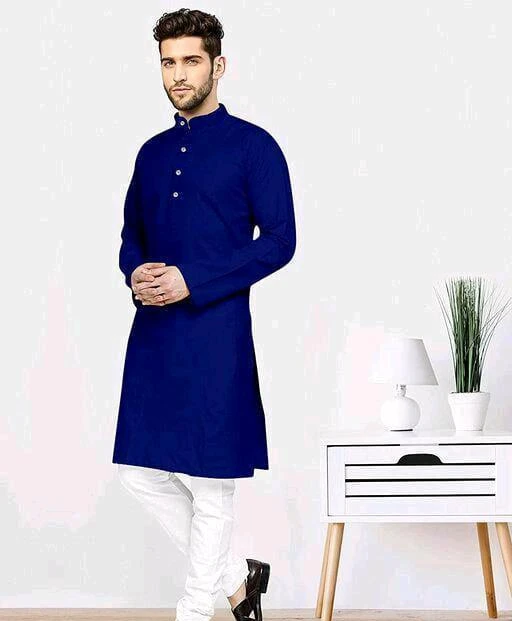 fcity.in - Men Cotton Kurta Only Full Length / Trendy Men Kurtas