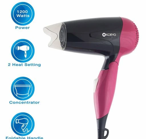  - Koryo Hair Styling Combo Hair Dryer And Straightener With Travel