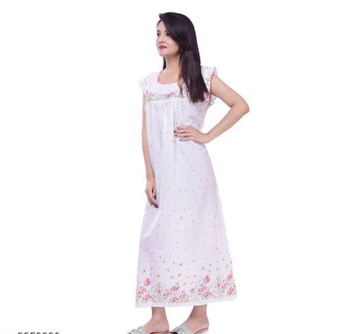 Checkout this latest Nightdress
Product Name: *Comfy Women's Cotton Printed Nightdress*
Fabric: Cotton
Sleeves: Short Sleeves Are Included
Size: Up To 44 in  (Free Size)
Length: Up to 52 in
Type: Stitched
Description: It Has 1 Piece Of Women's Nightdress
Work: Printed
Country of Origin: India
Easy Returns Available In Case Of Any Issue


SKU: 1_(132)
Supplier Name: Anjaneya Creations

Code: 193-2859890-579

Catalog Name: Trendy Comfy Women's Cotton Printed Nightdress Vol 10
CatalogID_388443
M04-C10-SC1044