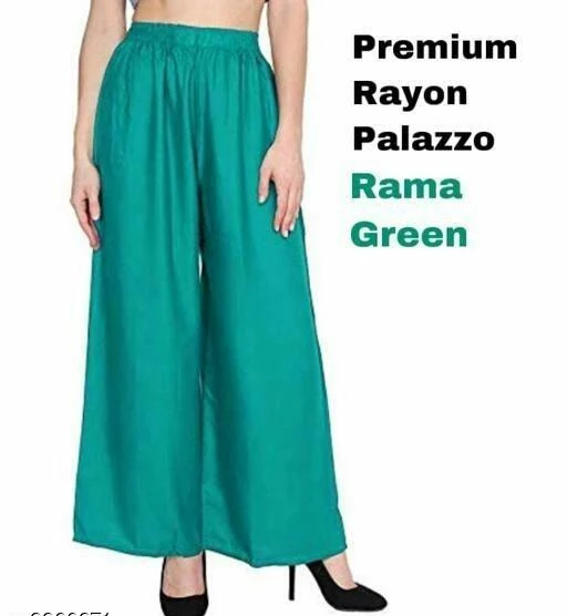 Checkout this latest Palazzos
Product Name: *Trendy Rayon Solid Women's Palazzo*
Fabric: Rayon
Size:  28 in, 30 in, 32 in, 34 in 
Length: Up To 40 in
Type: Stitched
Description: It Has 1 Piece Of Women's Palazzo
Pattern: Solid
Easy Returns Available In Case Of Any Issue


Catalog Rating: ★3.2 (10)

Catalog Name: Riya Trendy Rayon Solid Women's Palazzos Vol 2
CatalogID_388608
C79-SC1039
Code: 022-2860871-384