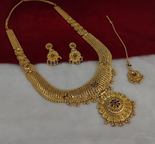 Checkout this latest Jewellery Set
Product Name: *Elite Unique Jewellery Sets*
Base Metal: Brass
Plating: Gold Plated
Stone Type: No Stone
Sizing: Adjustable
Type: Haram and Earrings
Multipack: 1
Country of Origin: India
Easy Returns Available In Case Of Any Issue


SKU: JMBGOLSET_03
Supplier Name: WEBMALL

Code: 064-28643555-998

Catalog Name: Elite Unique Jewellery Sets
CatalogID_6856264
M05-C11-SC1093