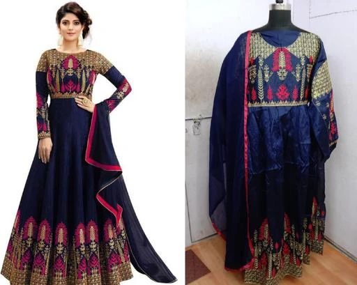 Gowns
Stylish Malabary Silk Women's Gown
Fabric: Gown - Malabary Silk, Dupatta- Chiffon
Sleeves: Sleeves Are Included
Size: Bust - Up To 36 in To 44 in (Free Size), Dupatta: 2.10 Mtr
Length: Up To 56 in
Type: Semi - Stitched
Description: It Has 1 Piece Of Women's Gown With Dupatta
Work: Embroidery Work
Sizes Available: 

SKU: BF-GW-02-Pink
Supplier Name: Bd_Fashion

Code: 545-2867898-5361

Catalog Name: Charvi Stylish Malabary Silk Womens Gowns Vol 2
CatalogID_389653
M04-C07-SC1289