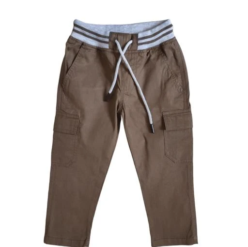  Kids Premium Cotton Coffee Cargo Trouser / Agile Funky