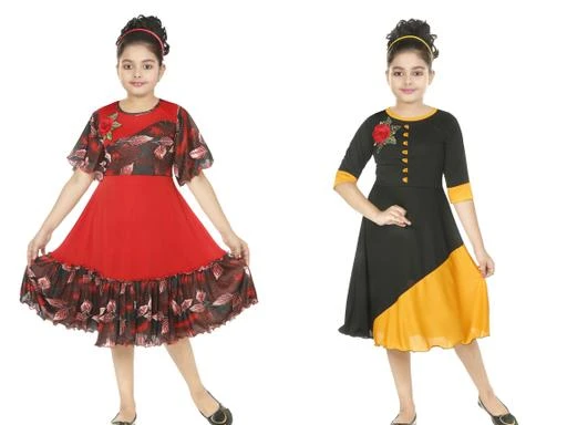 Checkout this latest Frocks & Dresses
Product Name: *Cute Fancy Girls Frocks & Dresses*
Fabric: Cotton Blend
Sleeve Length: Three-Quarter Sleeves
Pattern: Self-Design
Multipack: Pack Of 2
Sizes:
2-3 Years (Bust Size: 24 in, Length Size: 22 in) 
3-4 Years (Bust Size: 26 in, Length Size: 23 in) 
4-5 Years (Bust Size: 27 in, Length Size: 23 in) 
5-6 Years (Bust Size: 28 in, Length Size: 24 in) 
6-7 Years (Bust Size: 29 in, Length Size: 25 in) 
7-8 Years (Bust Size: 30 in, Length Size: 25 in) 
8-9 Years (Bust Size: 30 in, Length Size: 25 in) 
9-10 Years (Bust Size: 31 in, Length Size: 26 in) 
10-11 Years (Bust Size: 31 in, Length Size: 26 in) 
11-12 Years (Bust Size: 32 in, Length Size: 26 in) 
Country of Origin: India
Easy Returns Available In Case Of Any Issue


Catalog Rating: ★3.8 (538)

Catalog Name: Cute Fancy Girls Frocks & Dresses
CatalogID_6966890
C62-SC1141
Code: 774-29057969-9921