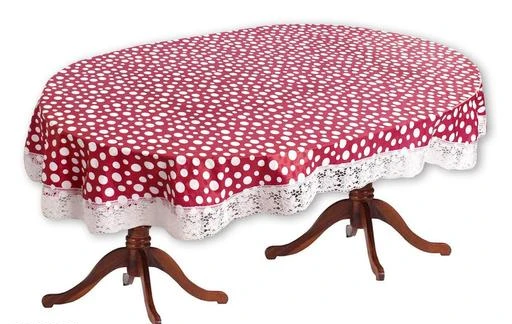 fcity.in Polka Dots Print Dining Table Cover 6 Seater Printed