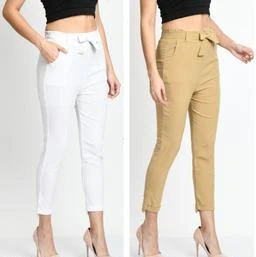  Alyssa Trendy Cotton Lycra Women Pants Vol 18