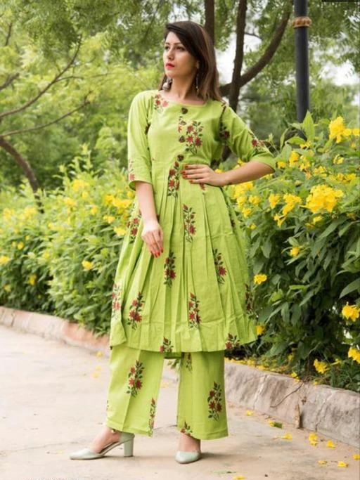 Checkout this latest Kurta Sets
Product Name: *Women Cotton Pleated Printed Long Kurti With Palazzos*
Fabric: Kurti - Cotton Palazzo - Cotton
Sleeves: Sleeves Are Included
Size: Kurti - 38 in 40 in 42 in 44 in Palazzo - 30 in 32 in 34 in 36 in
Length: Kurti - Up To 44 in Palazzo - 38 in
Type: Stitched
Color: Green
Description: It Has 1 Piece Of Women's Kurti With 1 Piece Of Women's Palazzo
Work: Kurti - Printed Palazzo - Printed
Country of Origin: India
Easy Returns Available In Case Of Any Issue


SKU: New Palazzo Green
Supplier Name: KPF

Code: 554-2930647-8541

Catalog Name: Women Cotton Pleated Printed Long Kurti With Palazzos
CatalogID_399251
M03-C04-SC1003