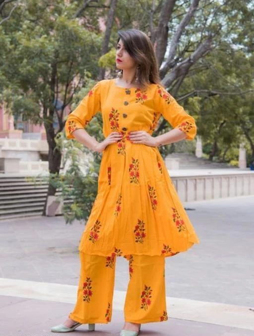 Checkout this latest Kurta Sets
Product Name: *Women Cotton Pleated Printed Long Kurti With Palazzos*
Fabric: Kurti - Cotton Palazzo - Cotton
Sleeves: Sleeves Are Included
Size: Kurti - 38 in 40 in 42 in 44 in Palazzo - 30 in 32 in 34 in 36 in
Length: Kurti - Up To 44 in Palazzo - 38 in
Type: Stitched
Color: Yellow
Description: It Has 1 Piece Of Women's Kurti With 1 Piece Of Women's Palazzo
Work: Kurti - Printed Palazzo - Printed
Country of Origin: India
Easy Returns Available In Case Of Any Issue


SKU: New Palazzo Yellow
Supplier Name: KPF

Code: 554-2930654-8541

Catalog Name: Women Cotton Pleated Printed Long Kurti With Palazzos
CatalogID_399251
M03-C04-SC1003