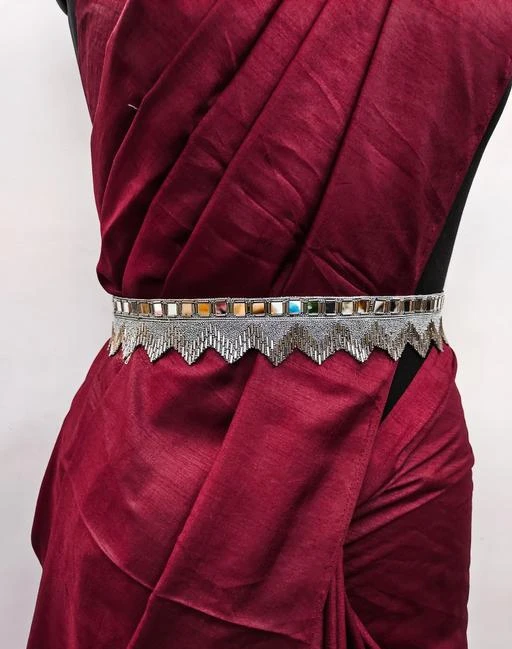  Premium Quality Traditional Fabric Val Work Adjustable Waist Belt