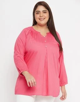 Vinaan Tops Plus Size, Women's Plus Size Tops, Women's Rayon Printed  Tops