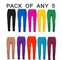 PUKKA Super Soft and Comfortable Cotton Printed Leggings for Girls, Vibrant  Color Combination Combo Pack of 3 Kids Girls Leggings