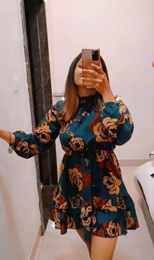 Printed hot sale western dress