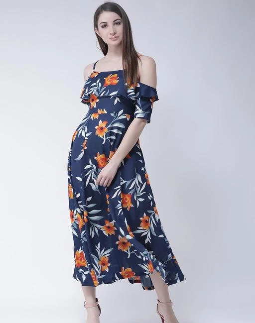 Checkout this latest Dresses
Product Name: *Navy Floral Cold shoulder Dress*
Fabric: Polyester
Sleeve Length: Short Sleeves
Pattern: Printed
Net Quantity (N): 1
Sizes:
XS (Bust Size: 32 in, Length Size: 43 in) 
S (Bust Size: 34 in, Length Size: 43 in) 
M (Bust Size: 36 in, Length Size: 44 in) 
L (Bust Size: 38 in, Length Size: 44 in) 
XL (Bust Size: 40 in, Length Size: 45 in) 
XXL (Bust Size: 42 in, Length Size: 45 in) 
Navy Floral Cold shoulder Dress : Features Navy Floral Cold shoulder dress , cold shoulder sleeves , curved hemline, below knee, round neck, adjuster to adjust the strap , unlined , floral print 
Country of Origin: India
Easy Returns Available In Case Of Any Issue


SKU: AYNDRESS0002
Supplier Name: Aayna

Code: 655-29585809-018

Catalog Name: Urbane Fashionista Women Dresses
CatalogID_7085530
M04-C07-SC1025