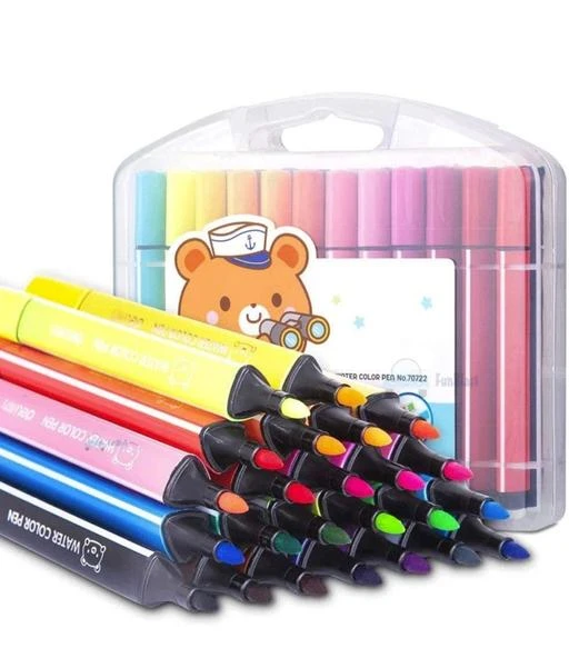 Washable Water Color Pen Set Of 48 Pieces for Coloring, Painting