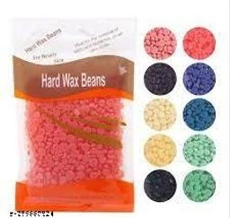 Hair Removal Wax Beans for Face, Under Arm, Legs with Wooden Applicator  (100 GM) With 10