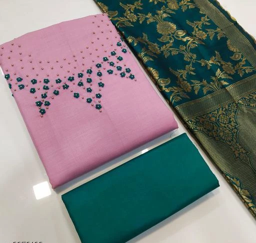 Checkout this latest Suits
Product Name: *Jiya Attractive Rubby Cotton Suits & Dress Materials*
Top Fabric: Cotton + Top Length: 2.5 Meters
 + Bottom Length: 2 Meters
Dupatta Fabric: Silk + Dupatta Length: 2.25 Meters
Lining Fabric: No Lining
Type: Un Stitched
Pattern: Embroidered
Multipack: Single
Easy Returns Available In Case Of Any Issue


Catalog Rating: ★4.1 (72)

Catalog Name: Floral Embroidered Cotton Semi-Stitched Suits & Dress Materials (Single Pack)
CatalogID_406248
C74-SC1002
Code: 936-2978162-7371
