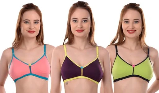 Checkout this latest Bra
Product Name: *Sassy Women Bra*
Fabric: Polycotton
Print or Pattern Type: Self-Design
Padding: Non Padded
Type: Everyday Bra
Wiring: Non Wired
Seam Style: Seamless
Multipack: 3
Sizes:
30B (Underbust Size: 28 in, Overbust Size: 32 in) 
32B (Underbust Size: 30 in, Overbust Size: 34 in) 
36B (Underbust Size: 34 in, Overbust Size: 38 in) 
38B (Underbust Size: 36 in, Overbust Size: 40 in) 
40B (Underbust Size: 38 in, Overbust Size: 42 in) 
Country of Origin: India
Easy Returns Available In Case Of Any Issue


Catalog Rating: ★4.2 (91)

Catalog Name: Stylus Women Bra
CatalogID_7177108
C76-SC1041
Code: 413-30006820-9981