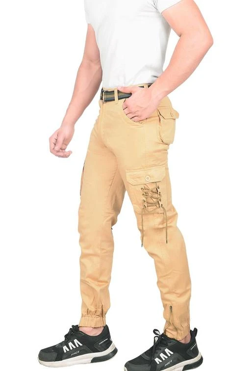 6 Pocket Cargo Comfy Beige Trouser