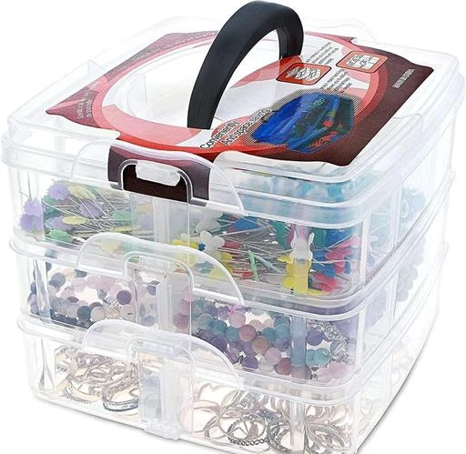 Multipurpose Plastic Jewellery Organizer Plastic Grid Box Organizer for  Jewelry, Hair Pins, Medicine and Kit Ear