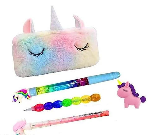 UNICORN BIG PENCIL POUCHES WITH MULTIPOCKETED. ZIPPER CLOSER HARD
