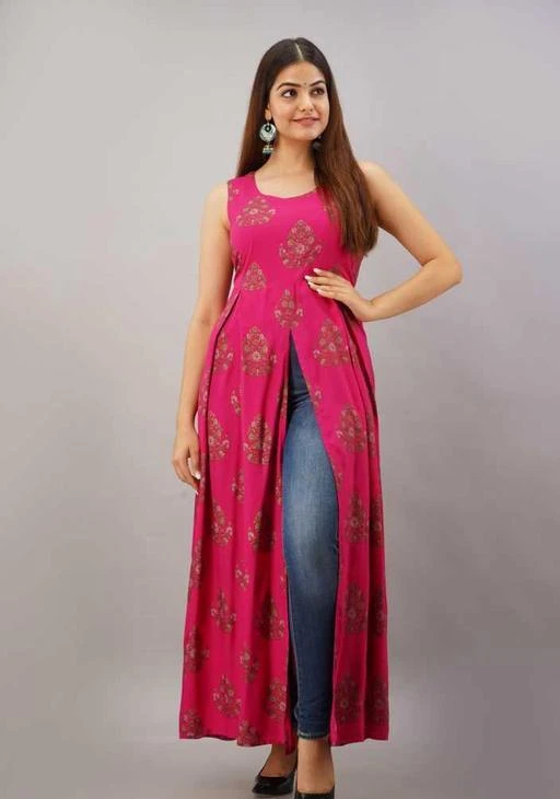 Checkout this latest Kurtis
Product Name: *women's printed frontslit kurti*
Fabric: Rayon
Sleeve Length: Sleeveless
Pattern: Printed
Combo of: Single
Sizes:
S (Bust Size: 32 in, Size Length: 48 in) 
M (Bust Size: 34 in, Size Length: 48 in) 
L (Bust Size: 36 in, Size Length: 48 in) 
XL (Bust Size: 38 in, Size Length: 48 in) 
XXL (Bust Size: 40 in, Size Length: 48 in) 
Country of Origin: India
Easy Returns Available In Case Of Any Issue


SKU: hellenvellen-frontslitpink
Supplier Name: HIMANSHI FASHION

Code: 613-30442026-9991

Catalog Name: Chitrarekha Sensational Kurtis
CatalogID_7275282
M03-C03-SC1001