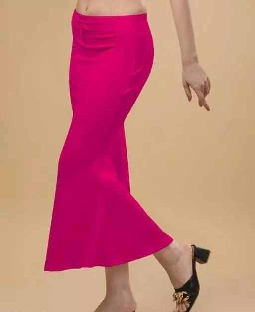  Rani Color Saree Shaper Petticoat In Lycra Fabric For Women /  Fancy