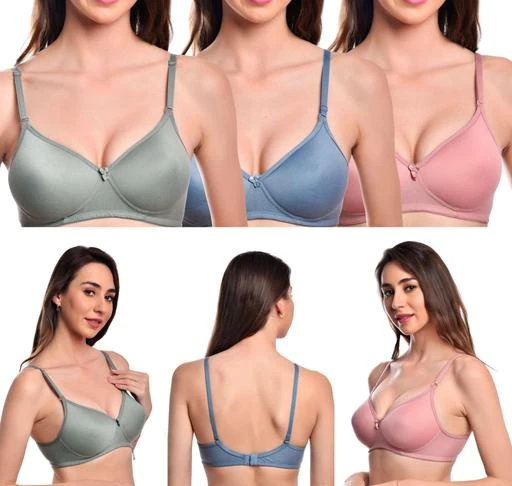 Braverse Women Push Up Padded Bra Combo (Pack of 3) - Comfortable