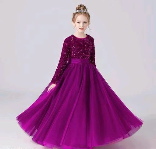 fcity.in Fancy Party Wear Purple Colour Full Length Dress Full Length Party