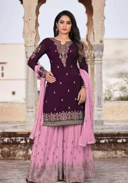 India Attires Semi-Stitched Pakistani Style Suit Party Wear