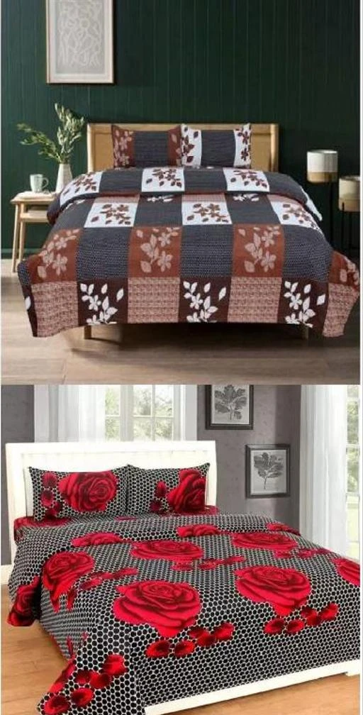 Checkout this latest Bedsheets
Product Name: *BD DÉCOR FINE POLYCOTTON COMBO DOUBLE BEDSHEET  IN WHICH 2 DOUBLE  BEDSHEETS AND 4 PILLOW COVERS*
Fabric: Microfiber
No. Of Pillow Covers: 4
Thread Count: 230
Net Quantity (N): Pack Of 2
Sizes:
Queen (Length Size: 90 in, Width Size: 90 in, Pillow Length Size: 26 in, Pillow Width Size: 16 in) 
 Rejuvenating combination of colours and style, these contemporary double bedsheets should not be missed out. Made from poly cotton.These bedsheets are designed to provide you a luxurious soft touch. These bedsheets are easy to wash and maintain. Worth a price to pay for. So shop with confidence. Our bedsheets range 104 TC, 144 TC and More. Set Content: Combo of 2 double bedsheet and 4 pillows cover. Now buy these trendy bedsheets  at your door step.
Country of Origin: India
Easy Returns Available In Case Of Any Issue


SKU: C-BrownBx+Coin 
Supplier Name: The Artsy Home

Code: 944-30933532-997

Catalog Name: Elite Alluring Bedsheets
CatalogID_7387058
M08-C24-SC2530