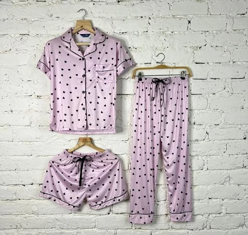 fcity.in Winter Quirky Print Night Suit Combo Of Shirt Pajama