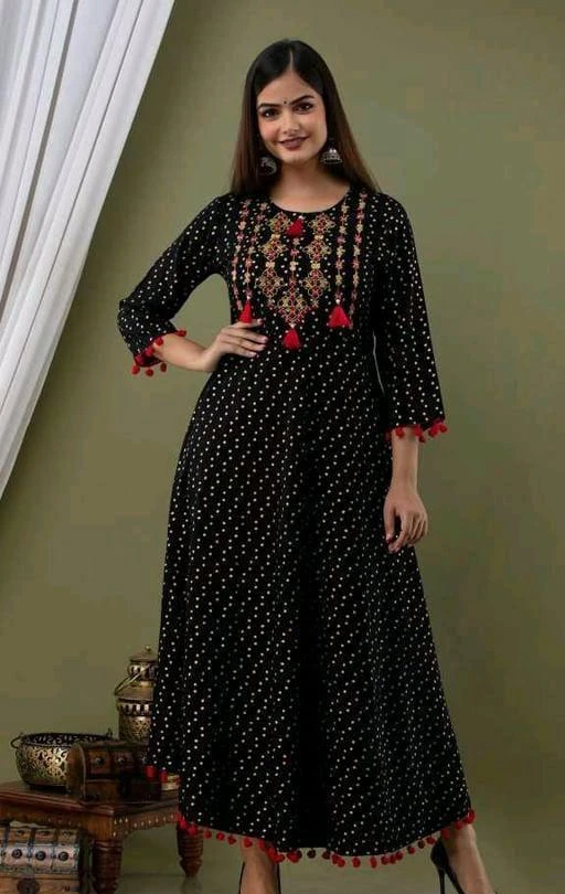 Black deals anarkali kurtis