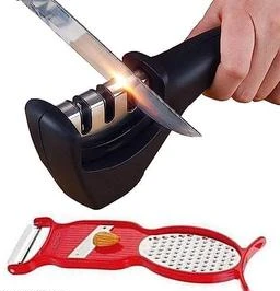 4-in-1 Kitchen Knife Accessories: 3-Stage Knife Sharpener kitchellence