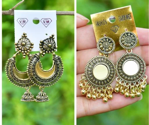 Artificial hot sale golden earrings