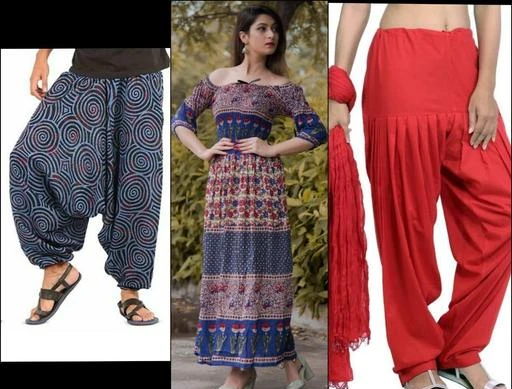 Checkout this latest Kurtis
Product Name: *Women's Printed Harem Pant + Rayon Crep Gown + Cotton Salwar With Dupatta (Pack Of 3)*
Fabric: Rayon
Sleeve Length: Three-Quarter Sleeves
Pattern: Printed
Combo of: Combo of 3
Sizes:
Free Size
Country of Origin: India
Easy Returns Available In Case Of Any Issue


Catalog Rating: ★4.8 (32)

Catalog Name: Aishani Fabulous Kurtis
CatalogID_7455879
C74-SC1001
Code: 2351-31220504-9992