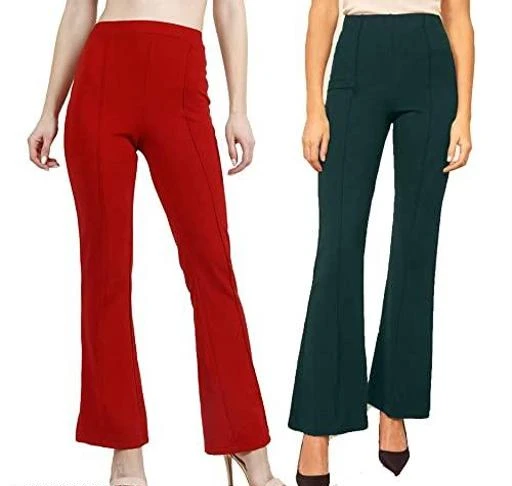 Classy woman Revising Bootcut Trouser Western Trousers Pants for Women, Stretchable Yoga Pants
