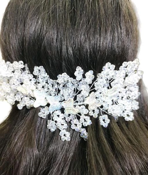 RAFAELA - Stunning Porcelain Flower Hair Vine, 3 Colors Hair Vine, Pearl Headband, Bride Tiara, top Wedding Tiara, Silver Vine, Gold Hair Vine