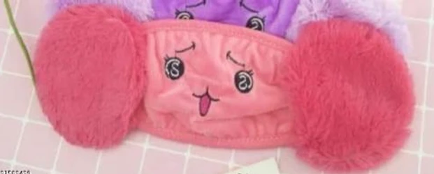 trendy face mask with plush ear muffs