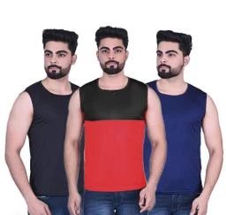 Stylish Comfy Gym Vest Combo Sleeveless T-shirt For Men