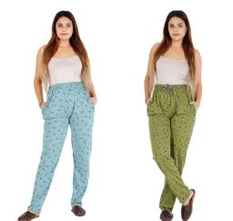 Women & Girls Track Pant Lower Pajama Cotton Printed Lounge Wear Soft Cotton  Night Wear Pajama